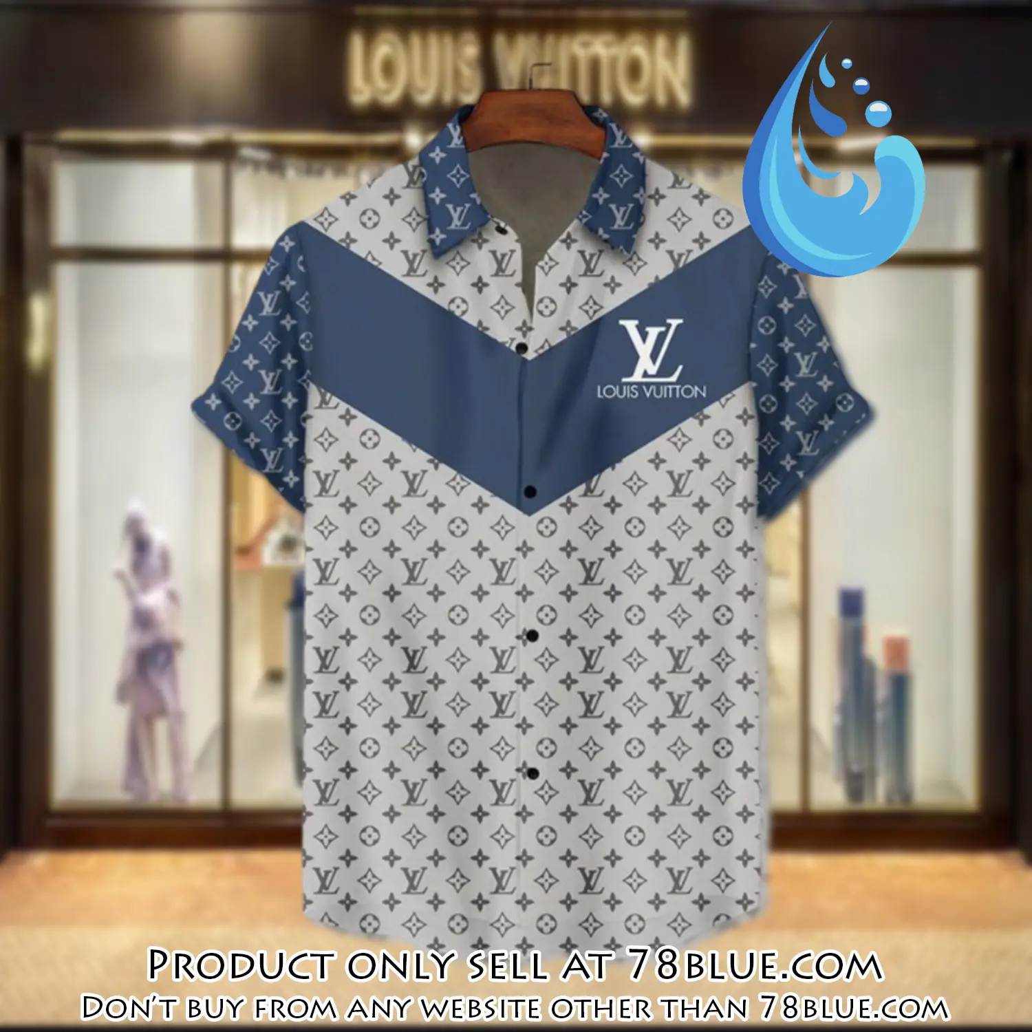 Lv louis vuitton luxury hawaiian shirt & short set lhs1190 78b0013185